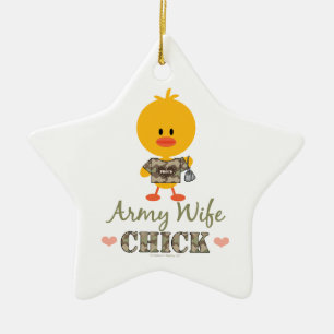 Legervrouw Chick Star Ornament
