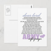 Legervrouw gebed briefkaart (Voorkant / Achterkant)