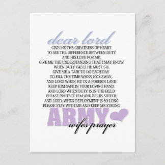 Legervrouw gebed briefkaart