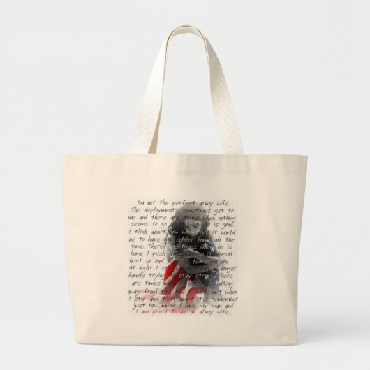 Legervrouw gedicht grote tote bag (Voorkant)