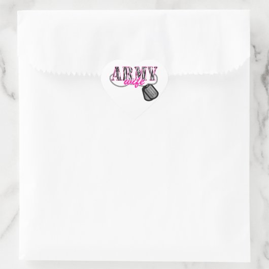 Legervrouw Hart Sticker (Tas)