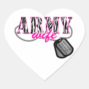 Legervrouw Hart Sticker