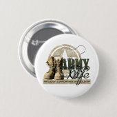 Legervrouw - Prouze steun voor mijn soldaat Ronde Button 5,7 Cm (Voorkant /achterkant)