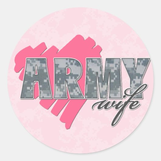 Legervrouw Ronde Sticker (Voorkant)