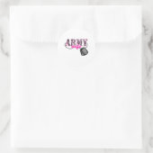 Legervrouw Ronde Sticker (Tas)