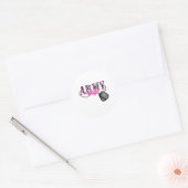 Legervrouw Ronde Sticker (Envelop)