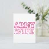 Legervrouw (roze) briefkaart (Staand voorkant)
