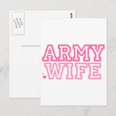 Legervrouw (roze) briefkaart (Voorkant / Achterkant)