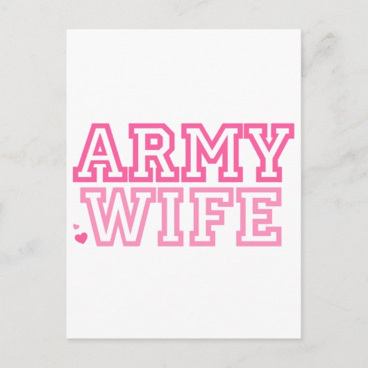 Legervrouw (roze) briefkaart (Voorkant)