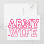 Legervrouw (roze) briefkaart (Voorkant / Achterkant)