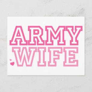 Legervrouw (roze) briefkaart