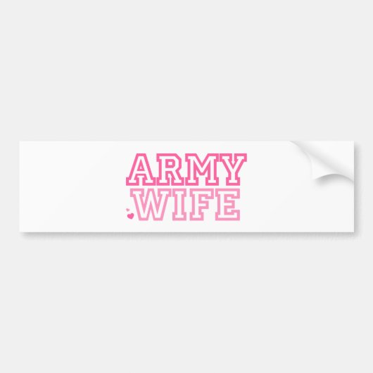 Legervrouw (roze) bumpersticker (Voorkant)