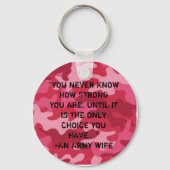 Legervrouw...sterk Sleutelhanger (Voorkant)