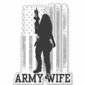 Legervrouw Sticker (Voorkant)