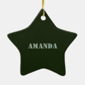 Legervrouw van het leger Stammedaille Keramisch Ornament (Achterkant)