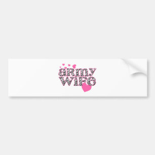 Legervrouw [zebraafdruk] bumpersticker