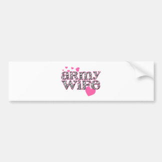 Legervrouw [zebraafdruk] bumpersticker