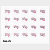 Legervrouw [zebraafdruk] ronde sticker (Vel)