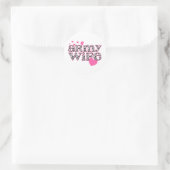Legervrouw [zebraafdruk] ronde sticker (Tas)