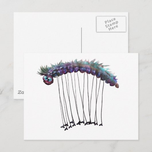 Legerworm Briefkaart (Voorkant / Achterkant)