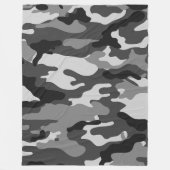 Legerzwart en grijze camouflage, druivensoort 019. fleece deken (Voorkant)