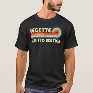 LEGETTE Achternaam Retro Vintage 80s 90s Verjaarda T-shirt