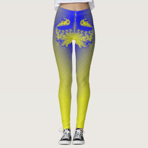 Leggen in gele doorbraakstijl leggings