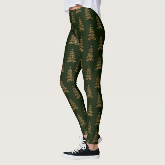 Leggen met gouden kerstballetje leggings (Links)