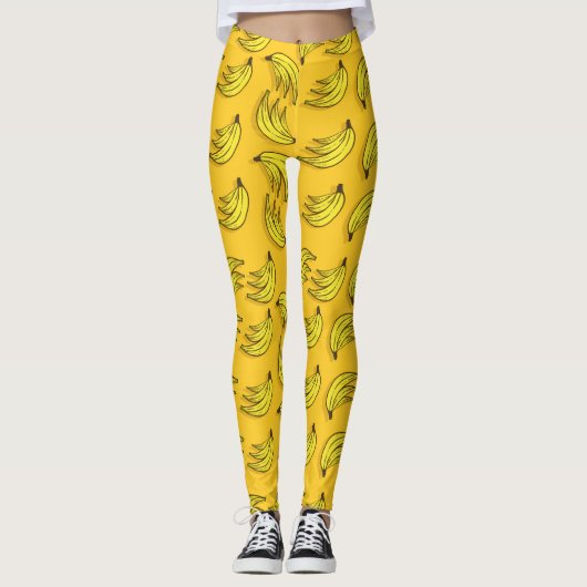 Leggen van Banana Pattern Leggings (Voorkant)