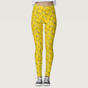 Leggen van geel Banana Pattern Leggings