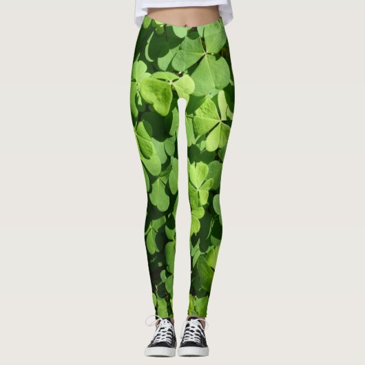 Leggen van het groene patroon van Kleuren Leggings (Voorkant)