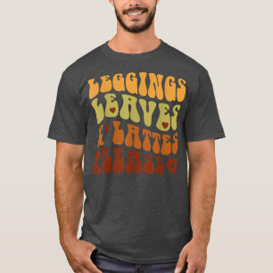 Leggende bladeren en lattes Herfst najaar T-shirt