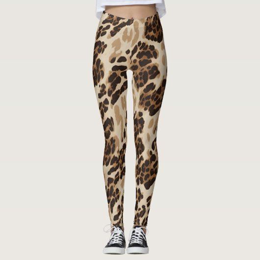 Legging Animal Print Beige Estampado (Voorkant)