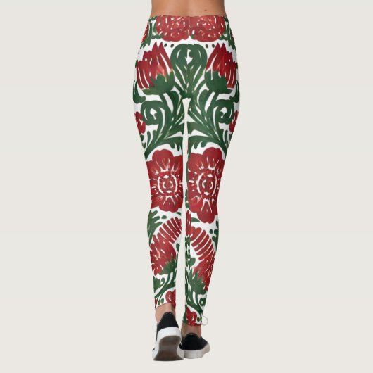 Legging Design – Bloemstijl met bloemen (Achterkant)