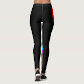 Legging - Enorme Bloem Zwart - Rupydetequila (Achterkant)