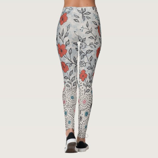 Legging  florais artístico  (Achterkant)