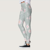 Legging Gris Verdoso Claro Floreado (Links)
