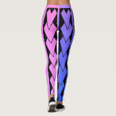 Legging, paarse tribal-stijl met verloop leggings (Achterkant)