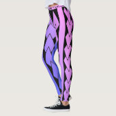 Legging, paarse tribal-stijl met verloop leggings (Links)