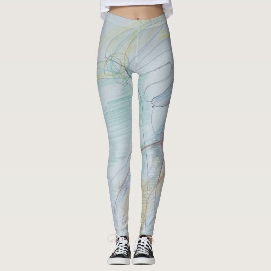 Legging: print Swans Leggings (Voorkant)