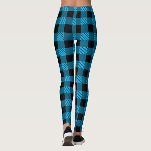 Legging Sky Blue Buffalo Plaid (Achterkant)