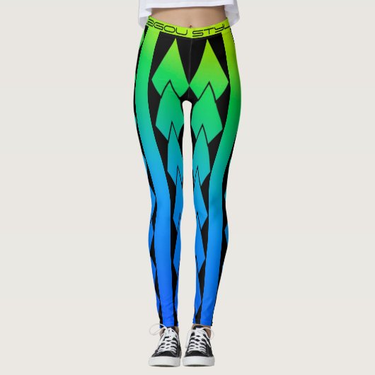 Legging style tribal Verlopende lagune (Voorkant)