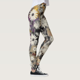 Legging Verwoest Bloemcollage