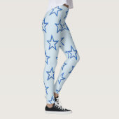 Leggings - 3-D blauwe sterren (Rechts)