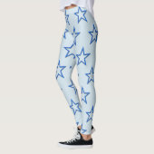 Leggings - 3-D blauwe sterren (Links)