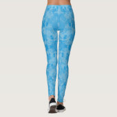 Leggings abstract blauw patroon (Achterkant)