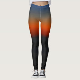 Leggings Abstract Diep Zonnegekleurde Banden