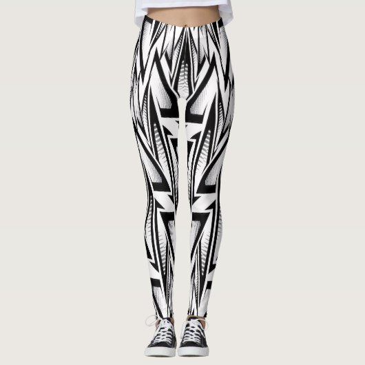 Leggings Abstract Geometric Sport design (Voorkant)