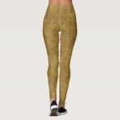Leggings Abstract Goud en Oker Concentrische Ringe (Achterkant)