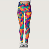 Leggings Abstract kleurrijk ontwerp (Voorkant)
